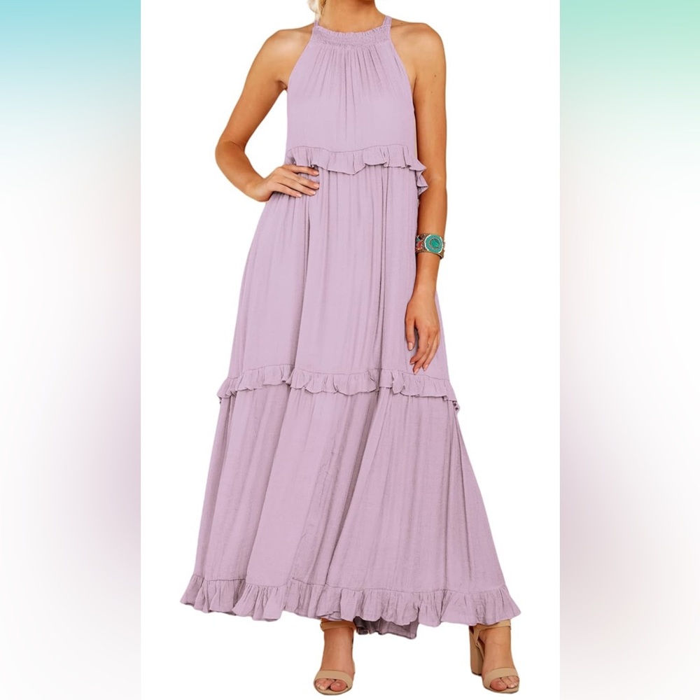 Purple lightweight dress.